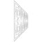 Ekena Millwork Set of Four Panels for 94 1/2"W x 36 1/4"H Norwood Fretwork Wainscot Wall Paneling WPKP18X01X47NWD - alternate 2